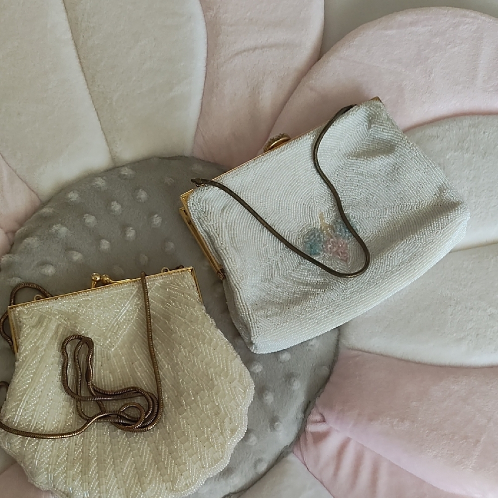 Elegant White and Cream Women's Bags